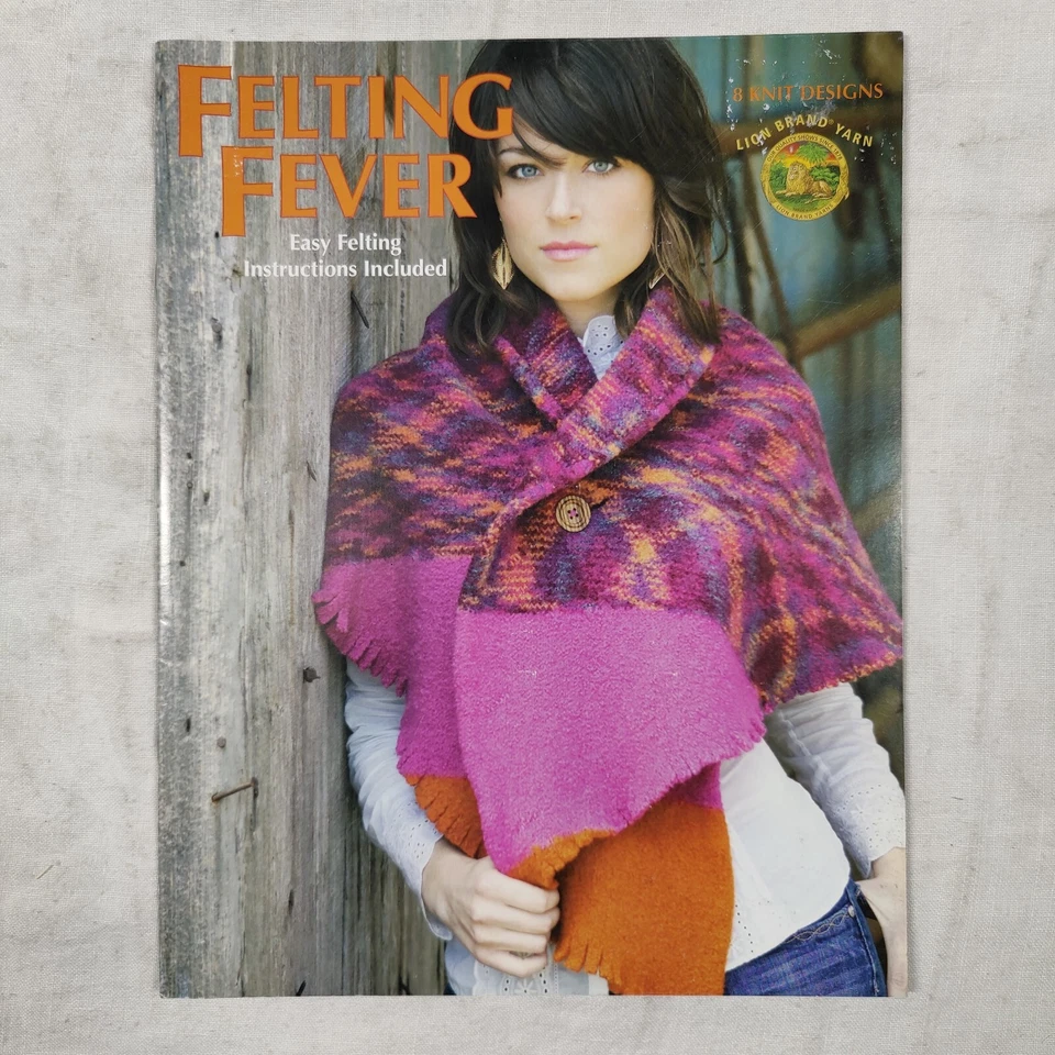 2006 Leisure Arts 4059 Yarn 8 Knit Designs Felting Fever Crochet Pattern Book - Image 1 of 4