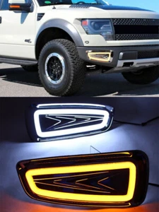 2pcs LED Daytime Running Light Fog Lamps DRL For Ford F150 Raptor SVT 2010-2014 - Picture 1 of 12
