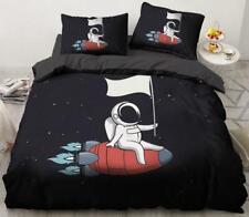 3D Astronaut Rocket NAO5886 Bed Pillowcases Quilt Duvet Cover Set Queen King Fay