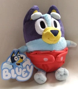 Bluey & Friends Baby Bluey 8 Zoll Plüsch blau Hund rot Windel Neu mit Etikett 2018 Elch Spielzeug - Bild 1 von 4