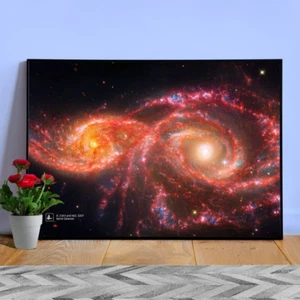 Spiral Galaxies (James Webb/JWST), IC 2163 und NGC 2207 — Weltraumplakat, Wissenschaft - Bild 1 von 12