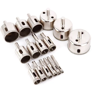 6-50mm SET 16 tlg. Glasbohrer Fliesenbohrer Kernbohrer Glas Fliesen Bohrer - Bild 1 von 1