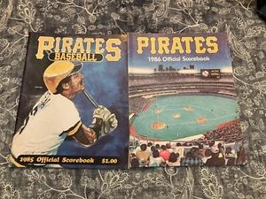 Lot of 2 Vintage Pittsburgh Pirates Official Scorebook Programs 1985 & 1986 - Picture 1 of 8