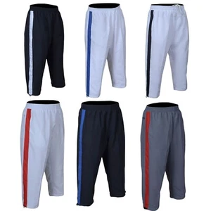 Mens 3/4 shorts trousers mesh lining bottoms One Stripe Sweat Pants Jogger gym - Picture 1 of 23