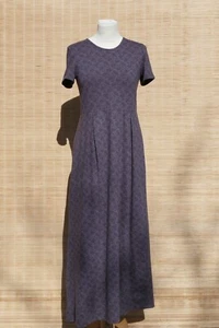 abito lungo LAURA ASHLEY fantasia floreale viola cotone jersey taglia S - Foto 1 di 7
