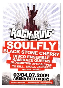 SOULFLY Sepultura 10 x 15 cm 2009 original flyer ROCK IM RING festival - Picture 1 of 1