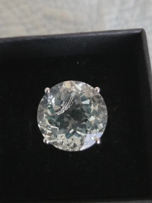 Anillo de plata de ley y prasiolita talla 7 Foto 1 de 4