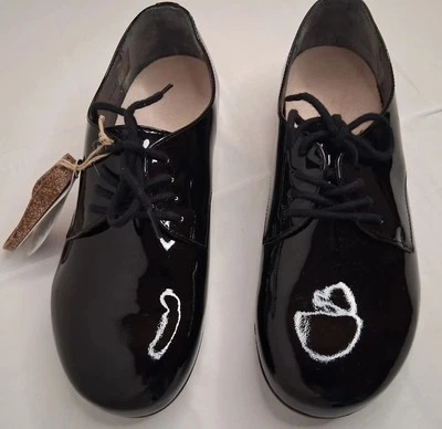 Birkenstock Saunders zapatos planos oxfords charol negro con cordones talla W 5-5,5 Foto 1 de 4