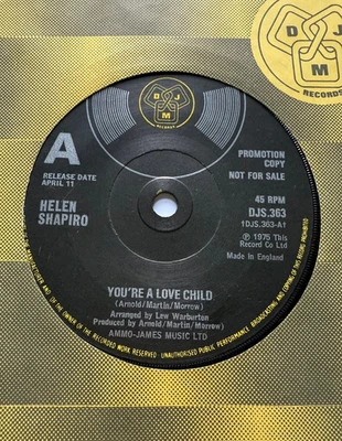 HELEN SHAPIRO You're  A Love Child / That's The Reason I Love You Promo Northern - Image 1 of 4
