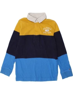 TOMMY HILFIGER Boys Long Sleeve Rugby Polo Shirt 6-7 Years Small Blue BG19 - Picture 1 of 4