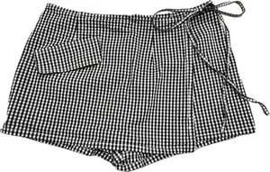 Anthropologie Maeve Apron Skort Gingham Black And White Size 12 - Picture 1 of 15