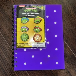 Teenage Mutant Ninja Turtles Journal Notebook With Pop In Journal Charms NEW - Picture 1 of 3