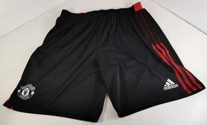 Adidas Manchester United AEROREADY Shorts XL Black Red Primegreen Football - Picture 1 of 8