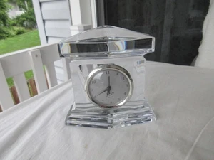 QUALITY + LOVELY~~LENOX CRYSTAL “TESTED AND WORKING” ~6" TALL Mantle Clock~ !!! - Picture 1 of 12