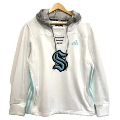 Adidas Seattle Kraken Refresh Skate Lace Aeroready Pullover Hoodie Womens XL - Image 1 of 4