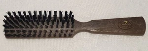 Vtg Goody Faux Wood Grain Nylon Bristle Plastic Finishing Hair Brush USA Brown - Picture 1 of 15