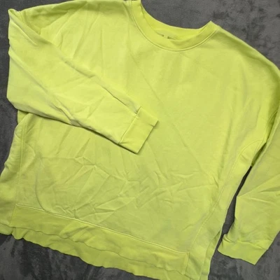 Pulôver Lou & Grey XL amarelo neon confortável moletom casual todos os dias Athleisure - Imagem 1 de 4