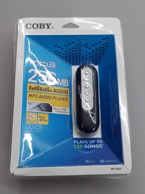 Coby MP-C843 256MB MP3 Audio Player USB 2.0 Flash Drive WMA New Sealed Black - Image 1 of 4