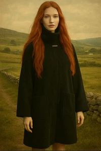 Jimmy Hourihan Traditional Black Irish Wool Cape High Collar Dublin Ireland - Picture 1 of 15