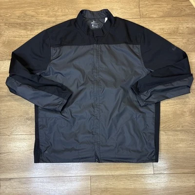 Chaqueta de golf para hombre XXL Nike Shield negra gris cremallera completa 892274-010 cortavientos Foto 1 de 4