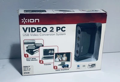 ION Video 2 PC VHS VCR to Computer USB Video Conversion System Transfer Movies - Image 1 of 4