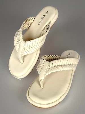 Sandalias de tanga trenzadas Kelsi Dagger Brooklyn para mujer concha marfil, 9- $130 nuevas con etiquetas Foto 1 de 4