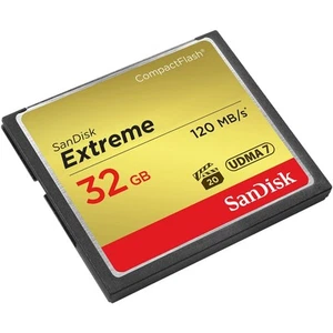 Sandisk Extreme 32 Gb Compactflash [cf] Card - 120 Mbps Read - 60 Mbps Write - 1 - Picture 1 of 1
