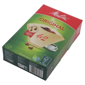 Melitta 80 Filtros de papel AromaPor 1x2 2 tazas Cafetera americana universal - Imagen 1 de 3