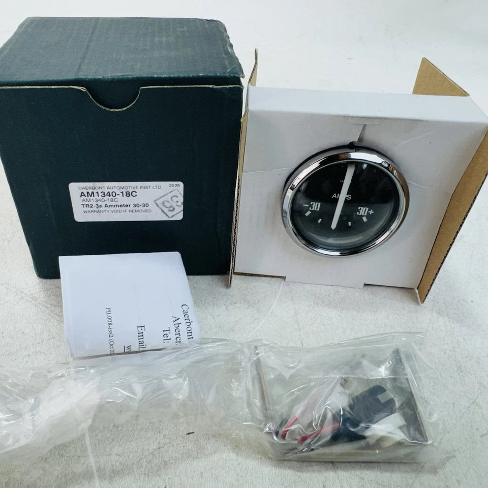 Amperímetro Caearbont Automotive Triumph TR2-3A 30-30, AM1340-18C Foto 1 de 4