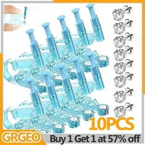 10PCS Ear Piercing Pierce Gun Stud Tool Earring Kit DIY Home Piercer Studs Tool - Picture 1 of 15