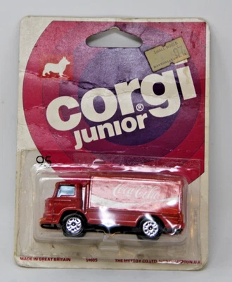 Corgi Juniors No. 95 Leyland Terrier Coca Cola Delivery Truck w red Roof On Card - Image 1 of 4