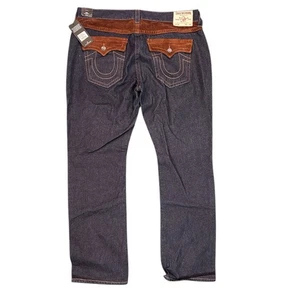 True Religion Ricky Relaxed Straight Cord Trim Jeans GR 40x34 Neu mit Etikett! - Bild 1 von 6