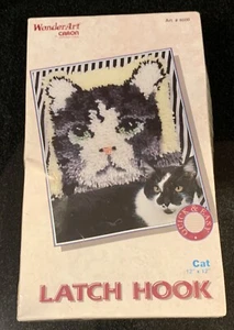 WonderArt CAT Caron Latch Hook Kit Art #4600 12” X 12” USA NOS - Picture 1 of 6