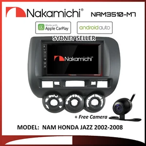 7" APPLE CARPLAY ANDROID AUTO NAKAMICHI BT RADIO MP3 FOR HONDA JAZZ 2002-2008 - Picture 1 of 2