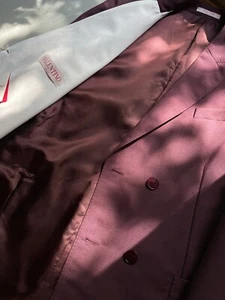NWT Valentino Blazer Size 42 Peak Lapel Double Breasted Purple - Picture 1 of 11