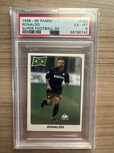 1998-99 PANINI SUPER FOOTBALL 99 ALL-STARS RONALDO #129 PSA 6 - Picture 1 of 2