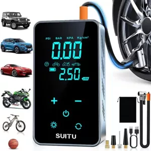 LCD Akku Elektrische Luftpumpe Kabellos Auto Reifen Druckluft Fahrrad Kompressor - Bild 1 von 14