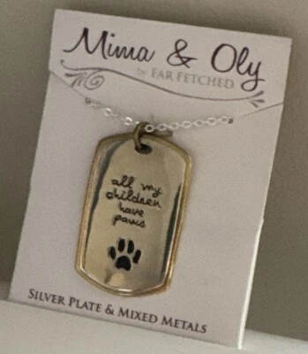 Collar Far Fetched Mina & Oly All My Children Have Paws metales mezclados nuevo con etiquetas Foto 1 de 3