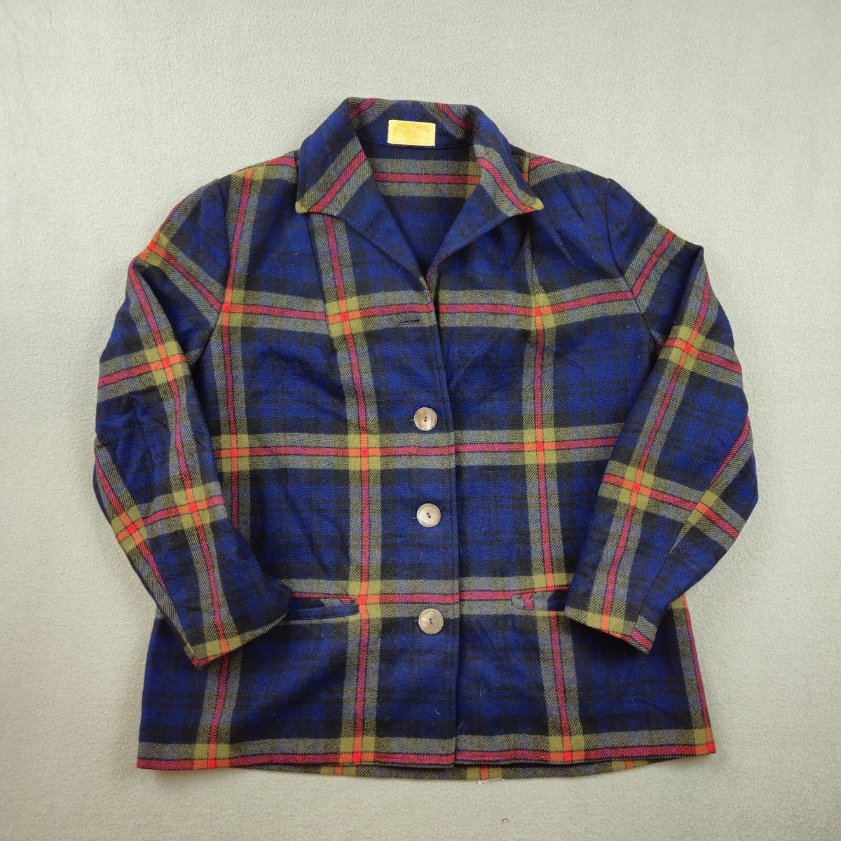 【希少】70s Pendleton マントコート Vintage 70s Pendleton Wool Jacket Top Coat Plaid Quilted
