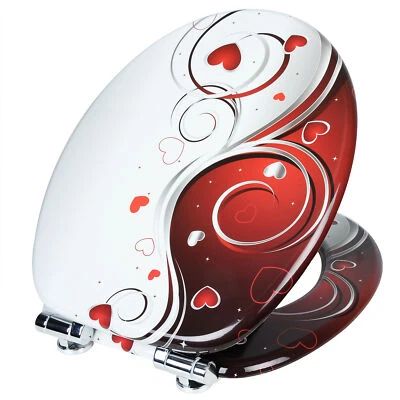 WC-Brille Toilettendeckel WC Sitz Deckel Toilettensitz Absenkautomatik 0443MTG - Bild 1 von 3