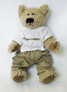 COTTON CORPS Teddy Bear PLUSH Advertising Jockey Geo Pals Stuffed Animal HTF - Picture 1 of 8