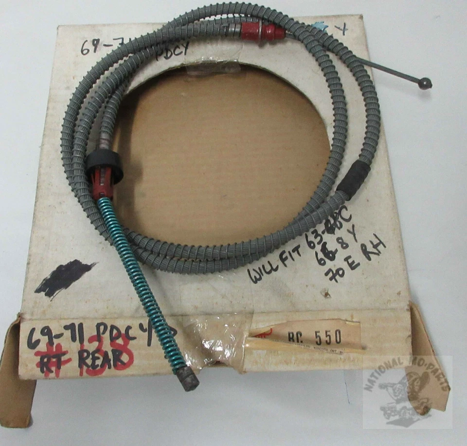 Cable de freno de estacionamiento Mopar NOS 69-71 Plymouth Dodge Chrysler Imperial RH RR 34647947 Foto 1 de 1
