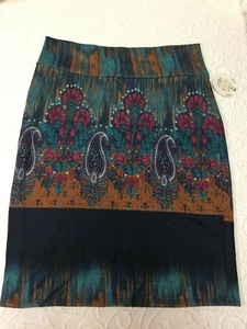 LULAROE XL Multicolor Knee Length Skirt - NWT - Picture 1 of 5