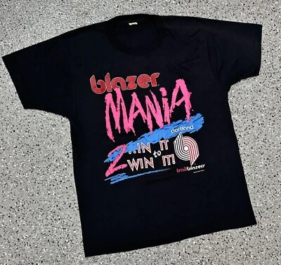 Vintage Portland Trail Blazers Blazer Mania Salem Sportswear Basketball Shirt  - Image 1 of 4