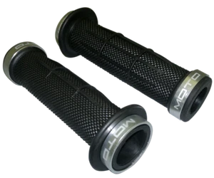 RS Motorrad schwarz 7/8" Lenker Handgriffe für Honda Suzuki Yamaha Kawasaki  - Bild 1 von 2