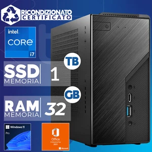 Mini Ordinateur PC Assemblé B760 Intel i5-14400 RAM 32GB SSD 1TB W11 Office21 - Photo 1/5