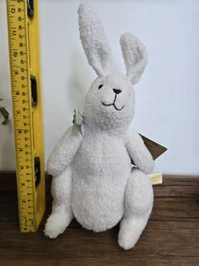 NWT 12" Easter Curly White Bunny Sherpa Tabletop Decoration Plush New - Picture 1 of 11