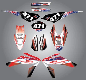 Full Custom Graphic Kit -AUSSIE PRIDE - Husqvarna 449 - 511 TE TC 2011 - 2013 - Picture 1 of 1
