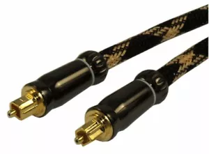 Cable de audio óptico digital ELITE Toslink 75 ft (conector metálico SPDI/F - Imagen 1 de 2