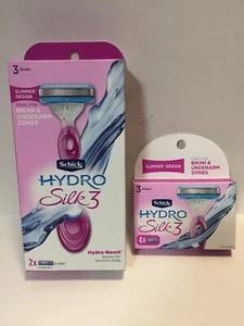 SCHICK HYDRO SILK 3 RASIERER UND REFILL KONVOLUT - Bild 1 von 5